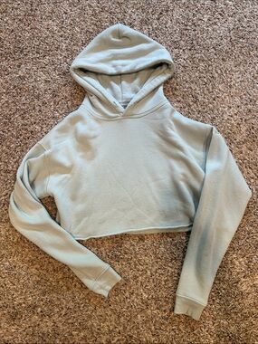 ALO Yoga Cropped Hooded Pullover Sweatshirt